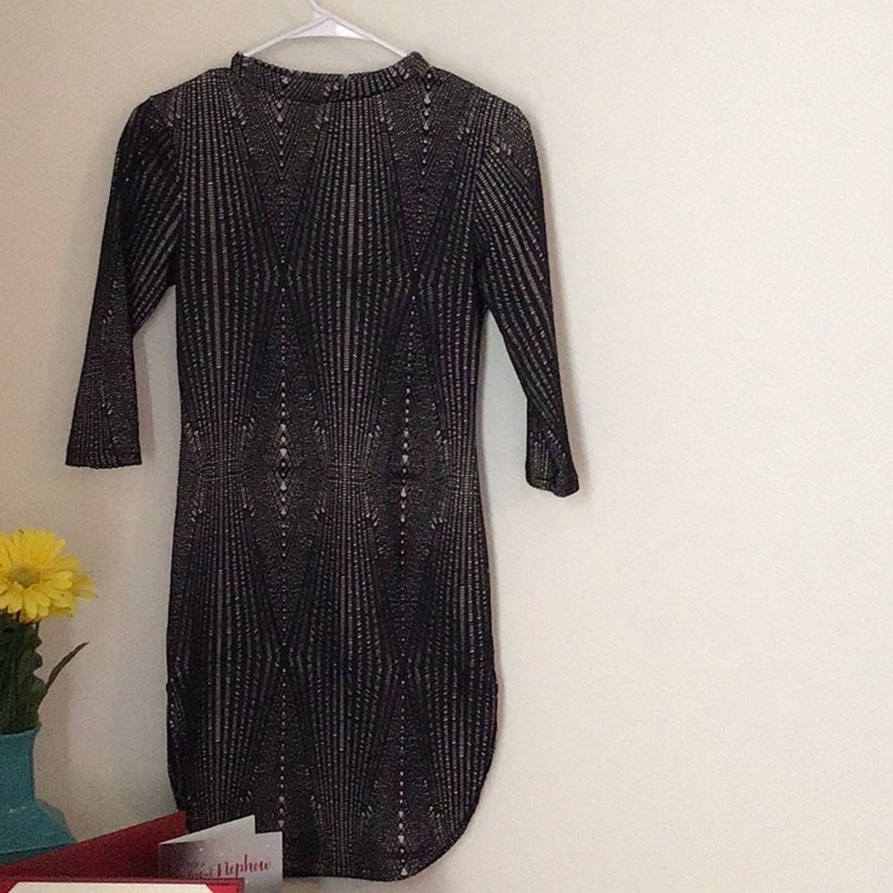 Medium GoJane Black and Cream Dress